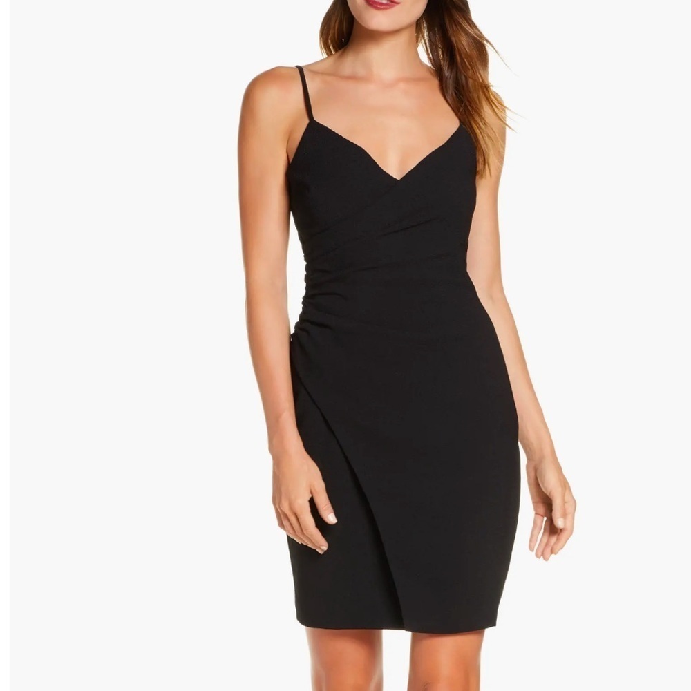 Black Halo Esthero Crepe Body-Con Dress in Black Size 6